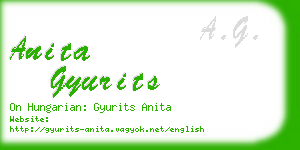 anita gyurits business card